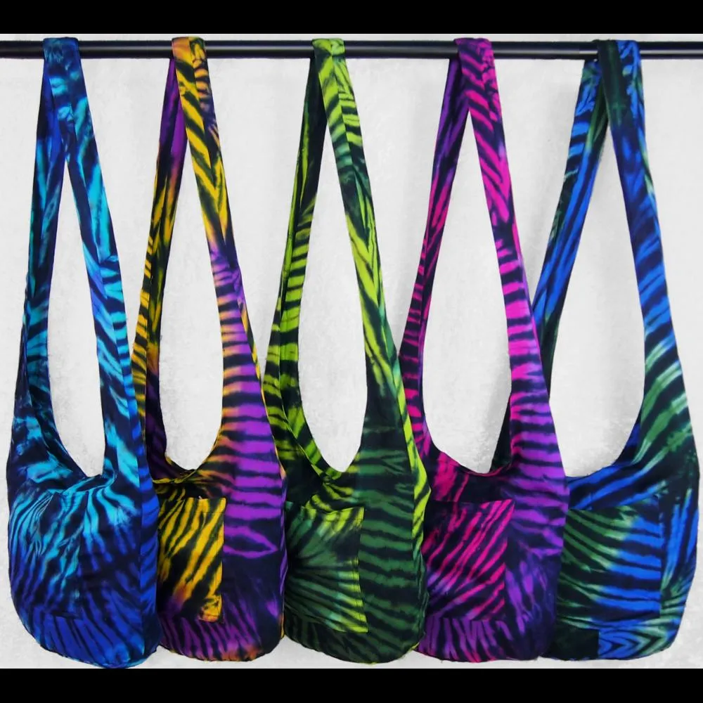 Polychromatic Tie-Dye Boho Shoulder Bag