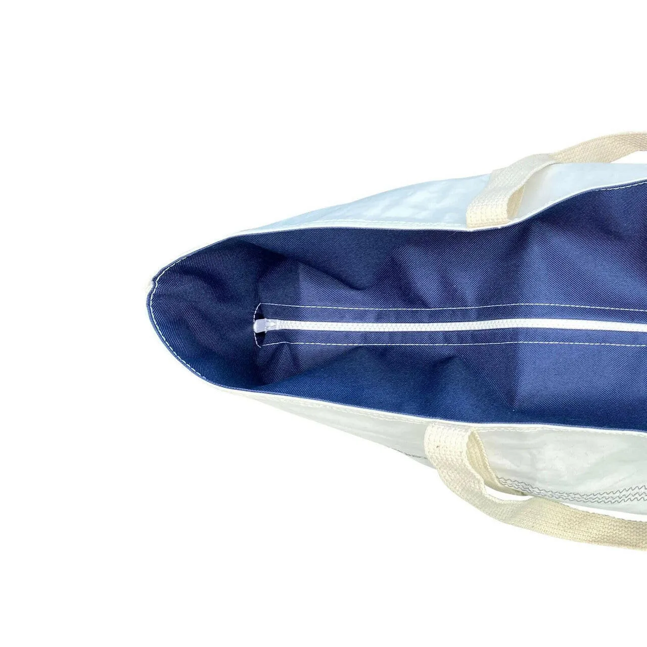 Recycled Sail Bag, Tote Bag Handmade from Sails, Blue & Navy Blue