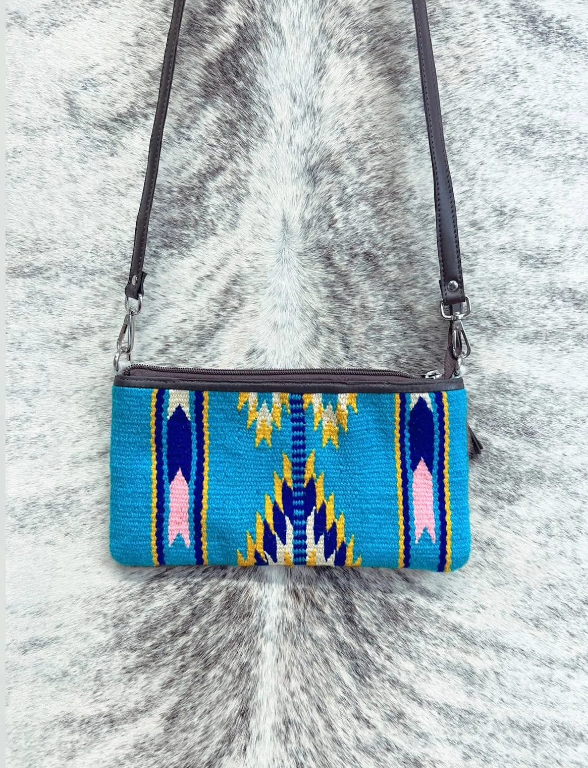 Saddle Cloth & Cowhide Crossbody