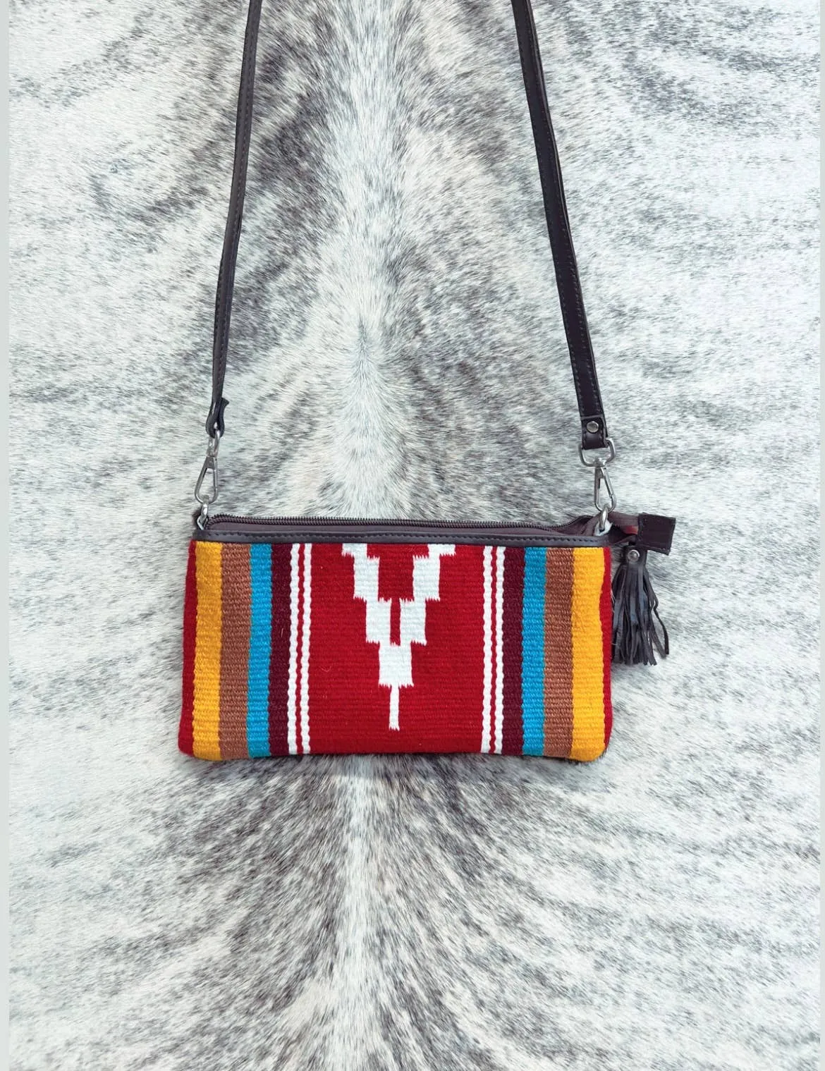 Saddle Cloth & Cowhide Crossbody