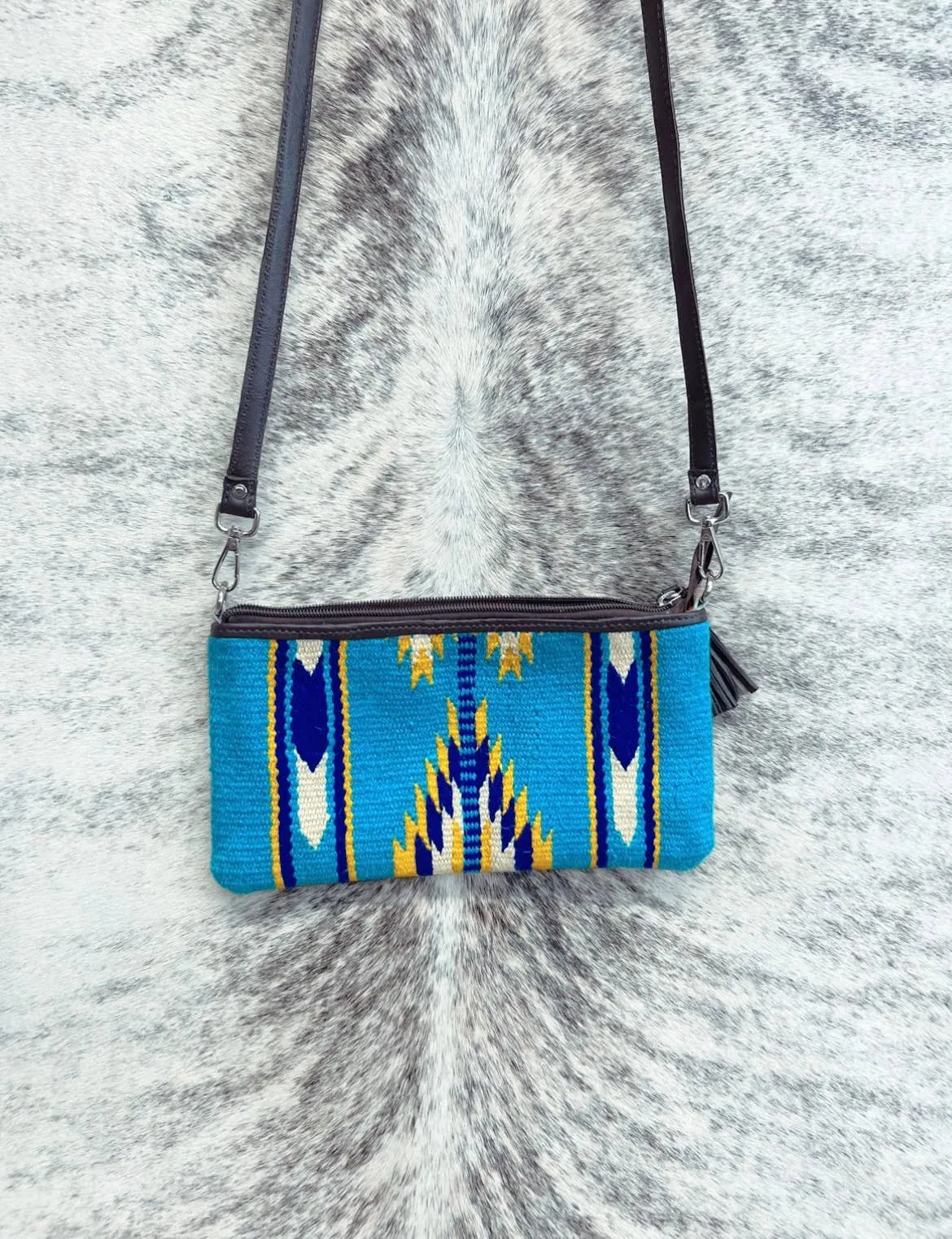 Saddle Cloth & Cowhide Crossbody