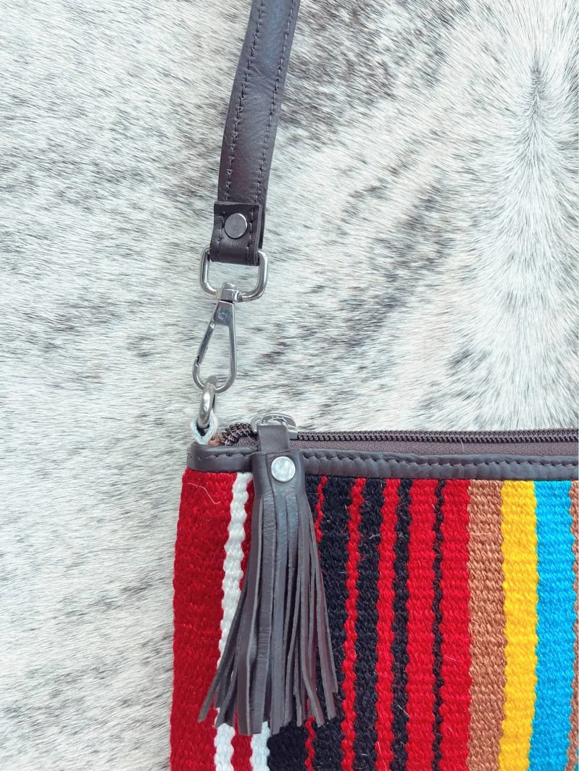 Saddle Cloth & Cowhide Crossbody