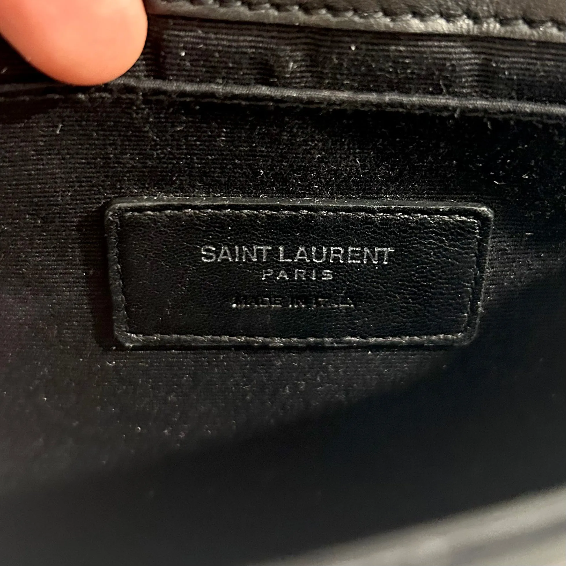 Saint Laurent Black LouLou Crossbody Bag