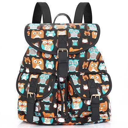 School Bag Bohemian Vintage Women Backpack Drawstring Printing Canvas Bagpack Sac a Dos Femme Rucksack Female