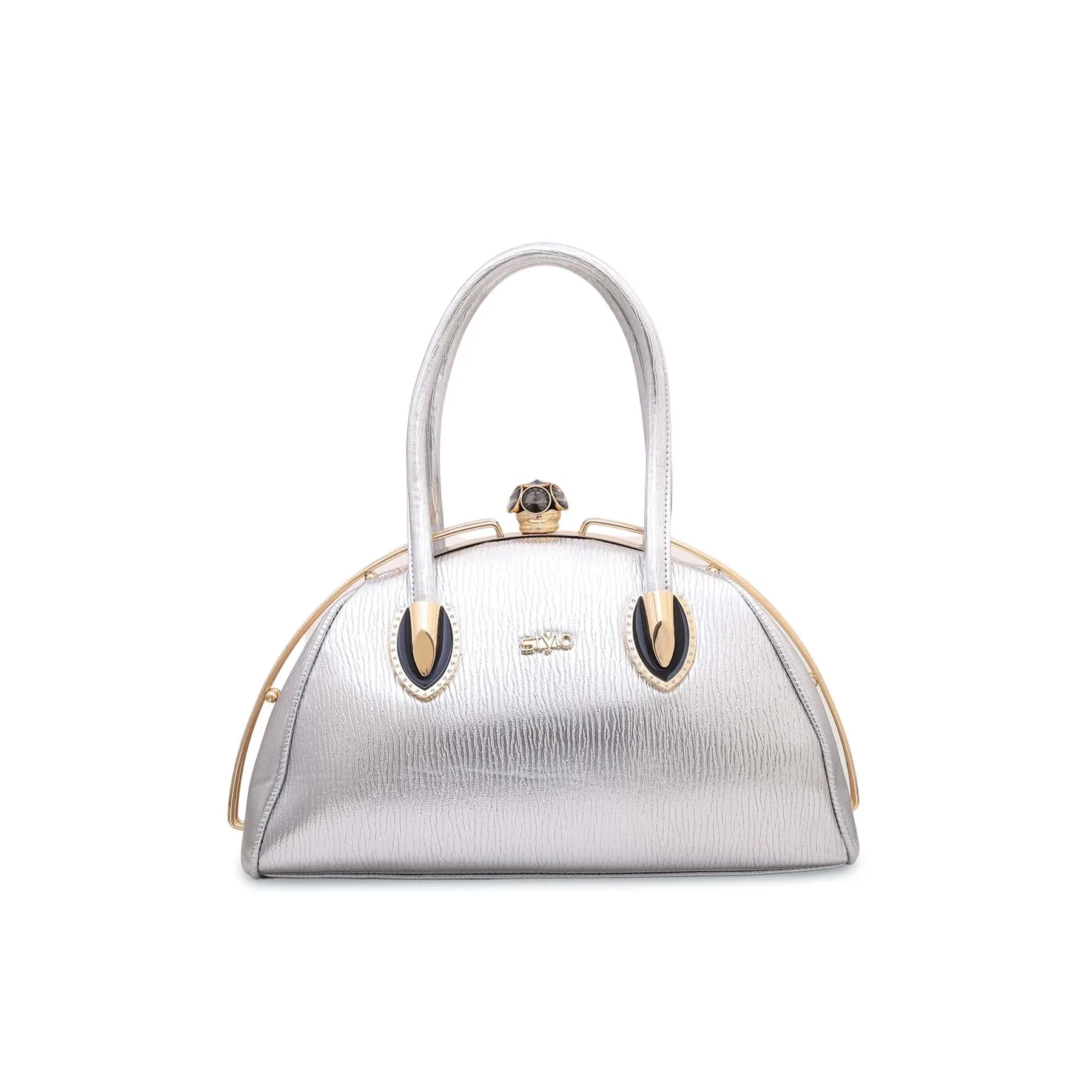 Silver Fancy Hand Bag P35842