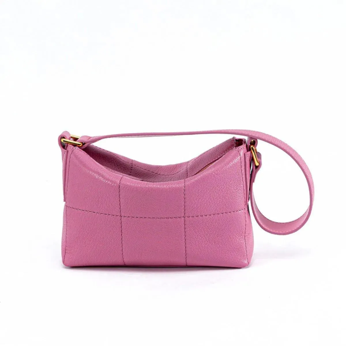 Simple PU Leather Zipper Crossbody Bag