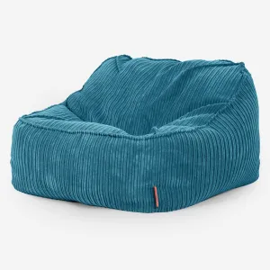 Sloucher Bean Bag Chair - Cord Aegean Blue