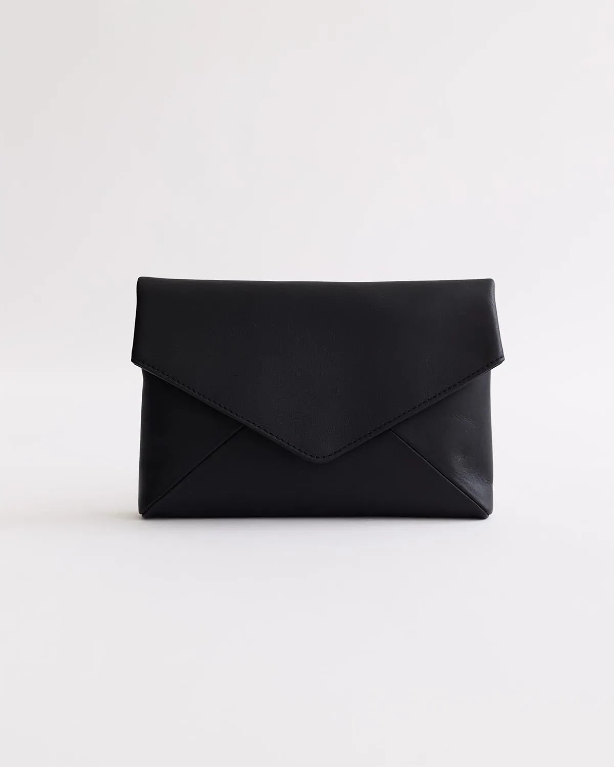 Stella Envelope Clutch: Black