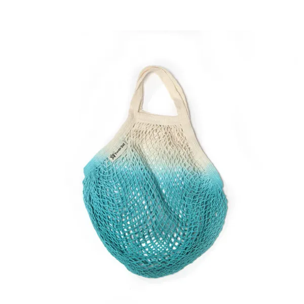 String bag (short handles) - dip dyed organic cotton