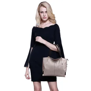 Stylish Casual Zipper Soft Leather Handbag For Women