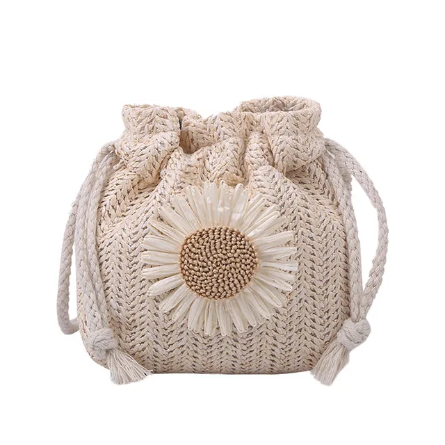 Summer Beach Straw Crossbody Bags