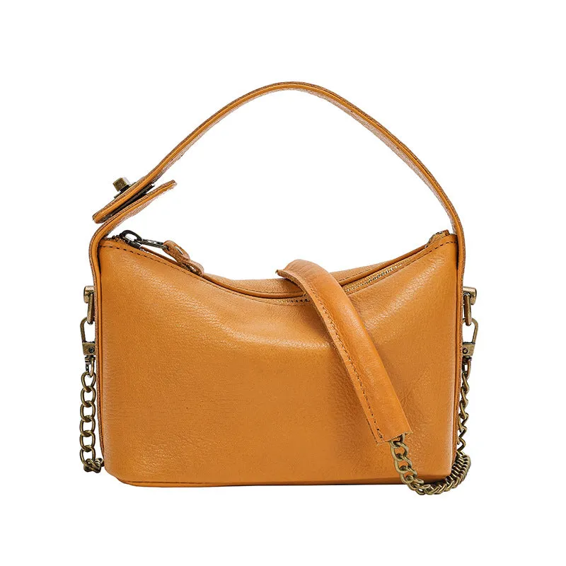 Vege Tanned Leather Chain Handbags 8055