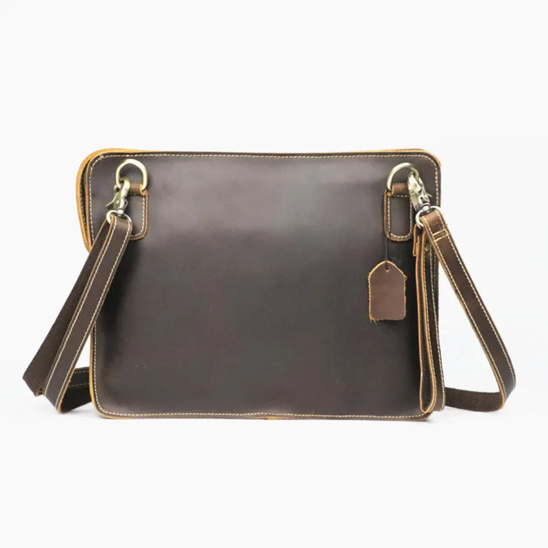 Vintage Leather Envelope Shoulder Ipad Bags 0073