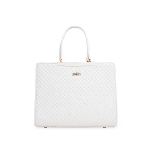 White Formal Hand Bag P36044