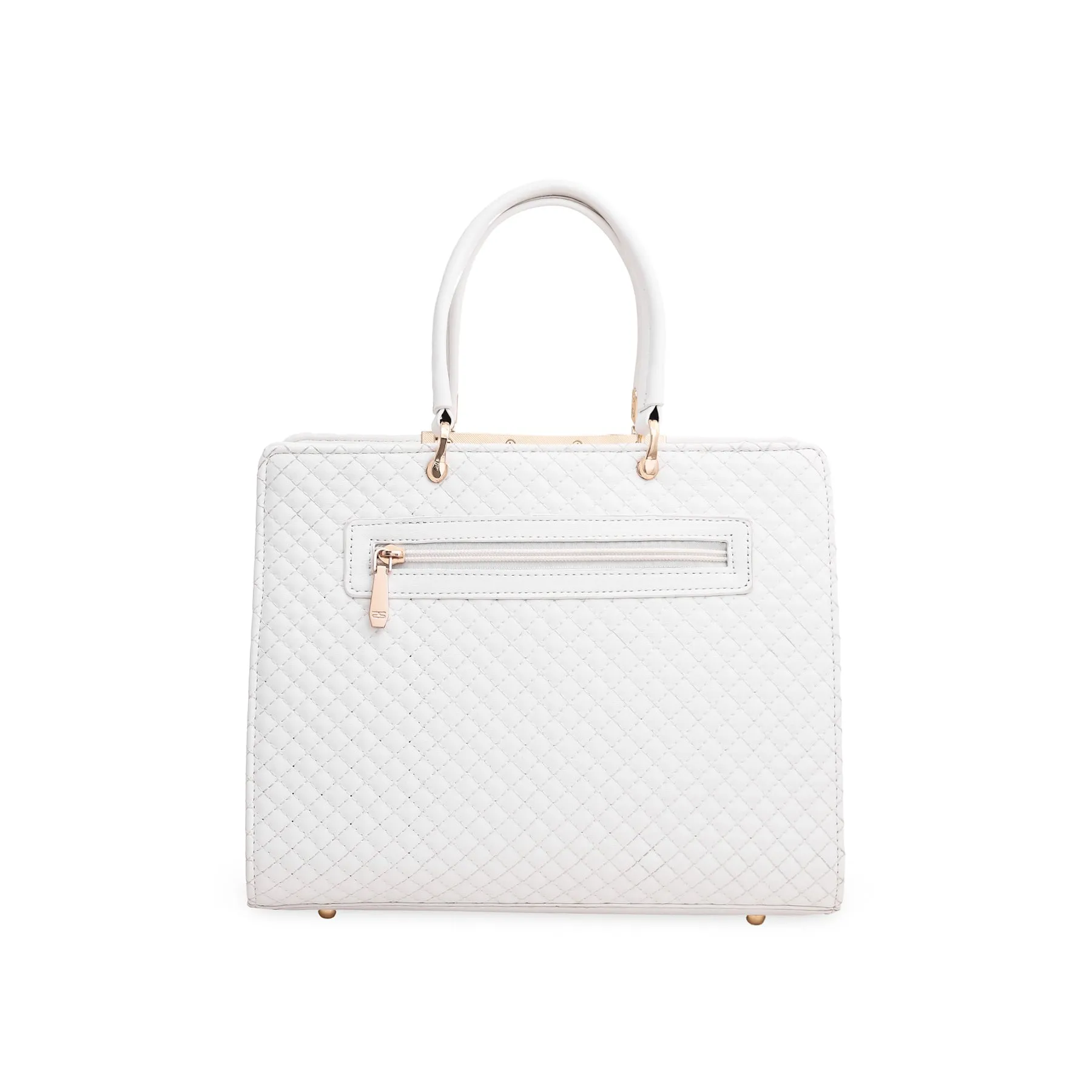 White Formal Hand Bag P36044