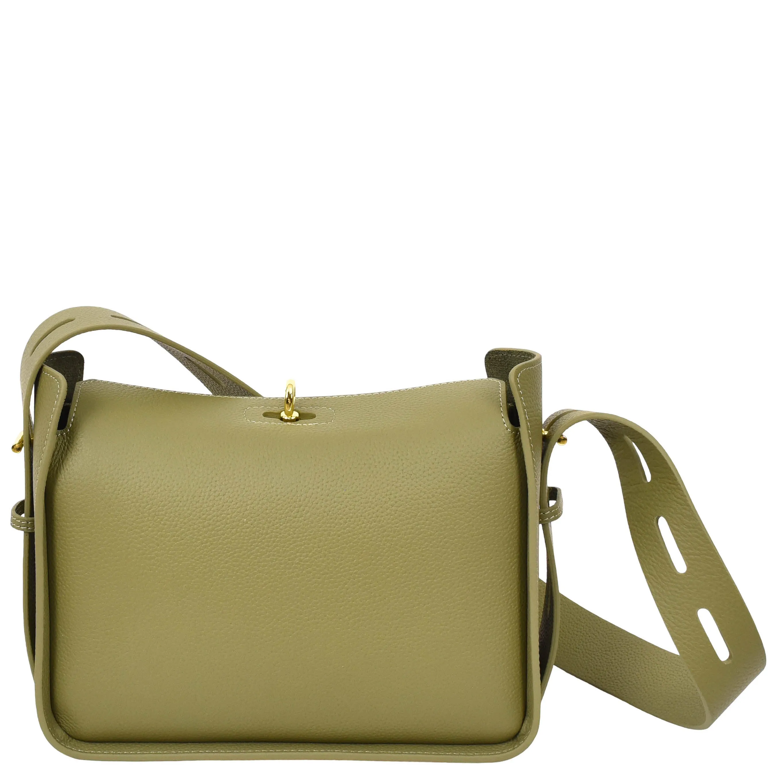 Womens Real Leather Classic Shoulder Bag Penelope Olive