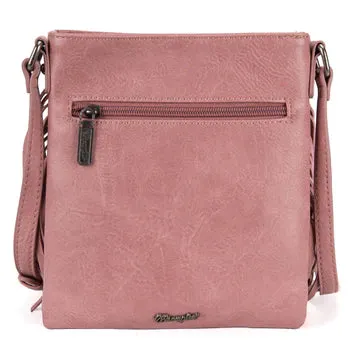 Wrangler Pocket Fringe Crossbody- Pink