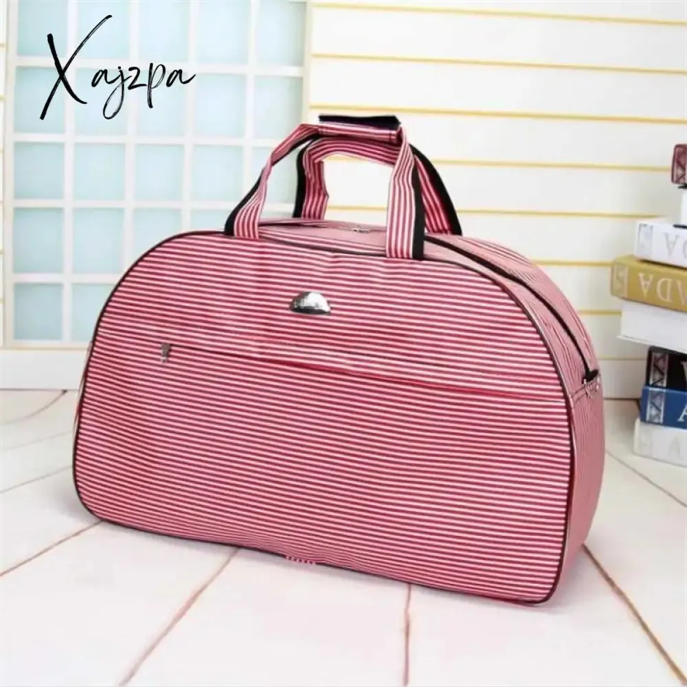 Xajzpa - Big Capacity Women Travel Bags Men Luggage Travel Duffel Bags Nylon Waterproof Daily Travel Handbag Female Flower Print HandBag